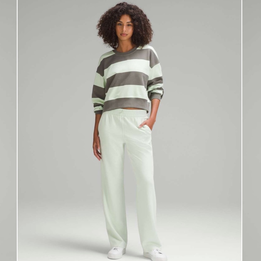 lululemon athletica Green and Gray Striped Sweatshirt - Picture 3 of 12